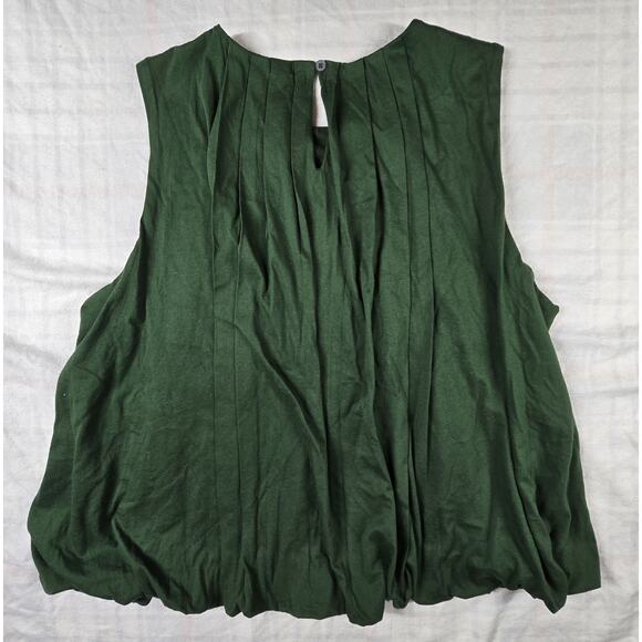 Madewell Sleeveless Crewneck Bubble Top Summit Green L NWT - Picture 4 of 12
